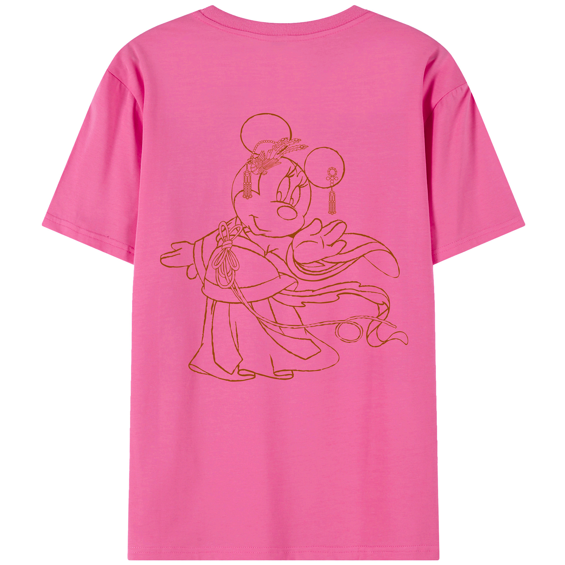 （画像用） ミッキーマウス Mickey Mouse レディース半袖Tシャツ(バックプリント)